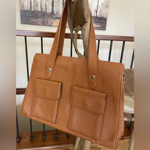 Substantial Leather Work Bag by A.P.C.